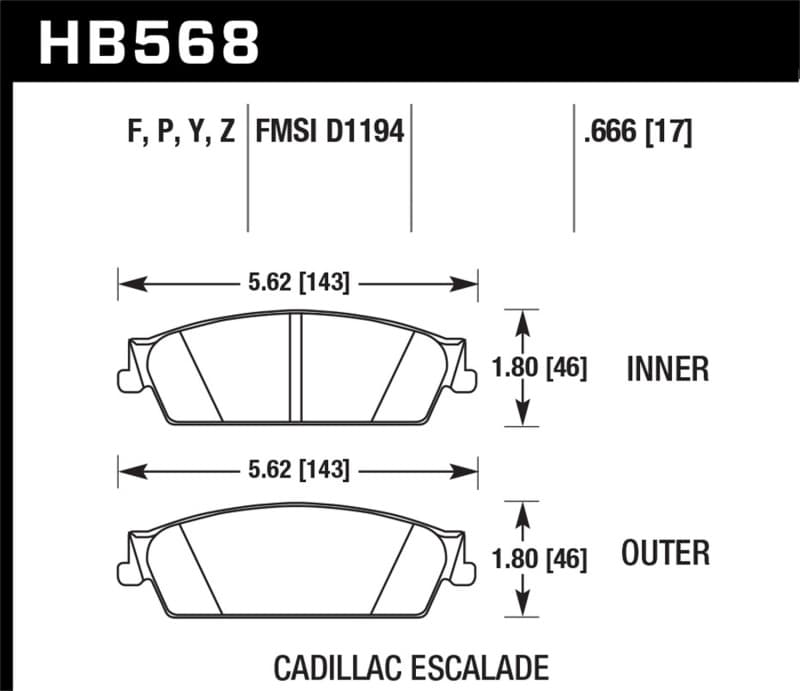 Hawk Performance Brake Pad Set for Street Vehicles HPS Compound High Friction - Image 3