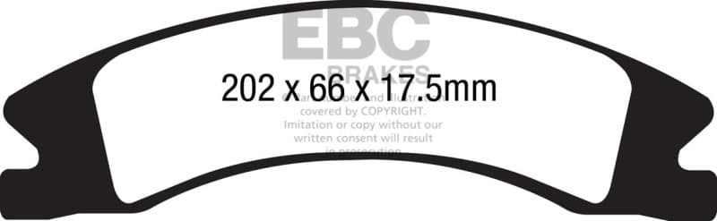 EBC Extra Duty Brake Pad Set for Heavy Duty Use High Friction ECO Technology