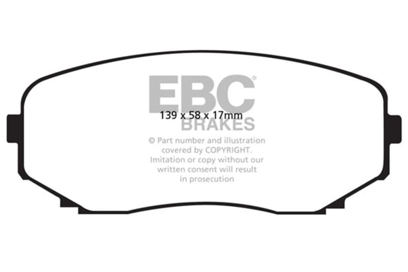 EBC Redstuff Brake Pad Set for Chevy C6 Synthetic Fiber Low Dust - Image 2