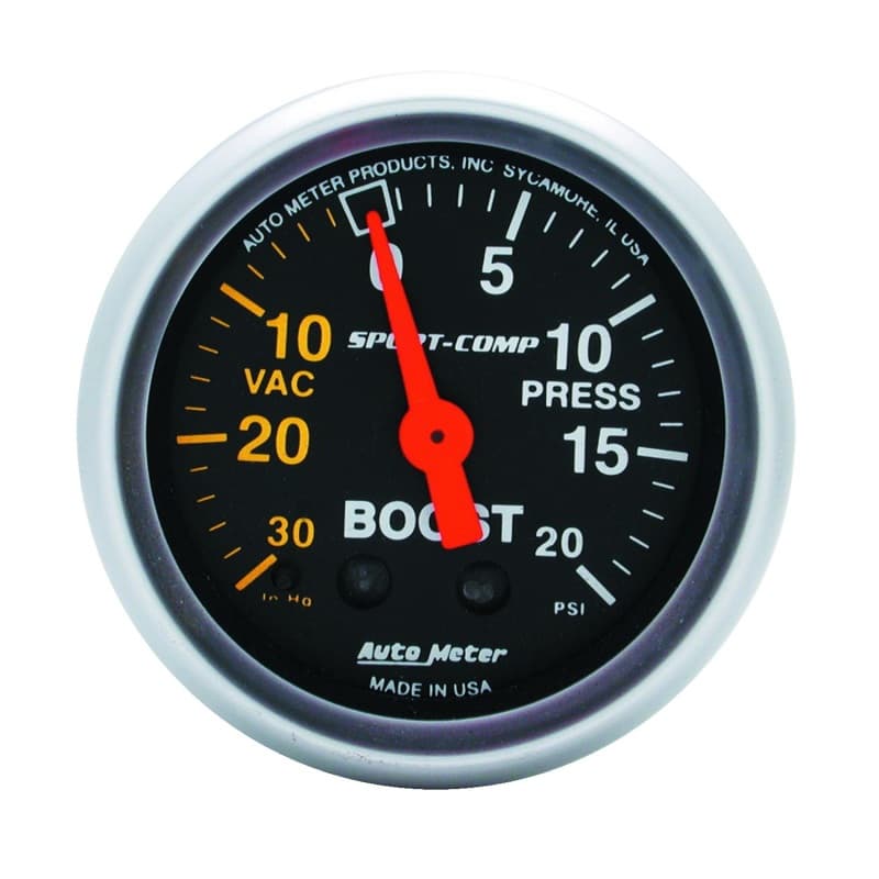 AutoMeter Mechanical Boost/Vac Gauge 1/8" NPT Pressure Connection - Image 2