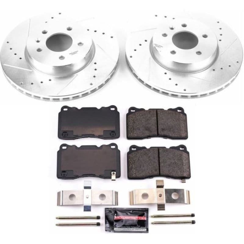 PowerStop Z23 Evolution Sport Brake Kit for Daily Driver with Carbon-Fiber Ce...