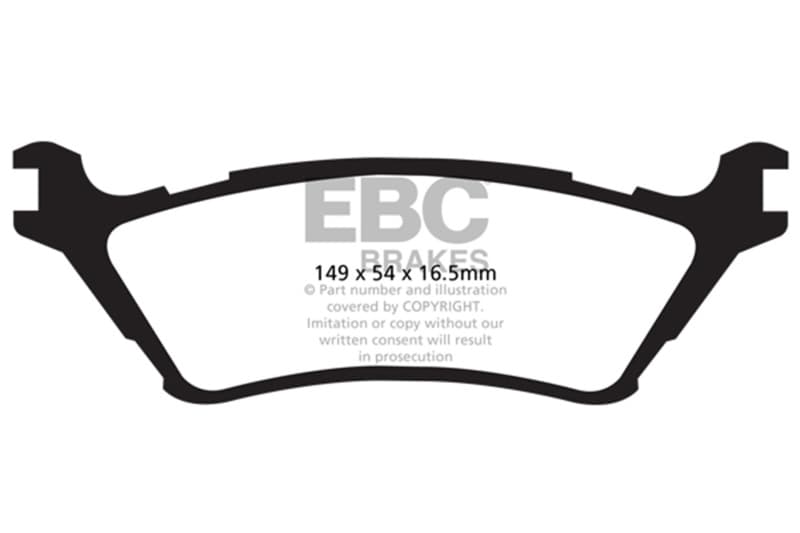 EBC Greenstuff Brake Pad Set for 4x4 Heavy Duty Low Wear Offroad Use - Image 2