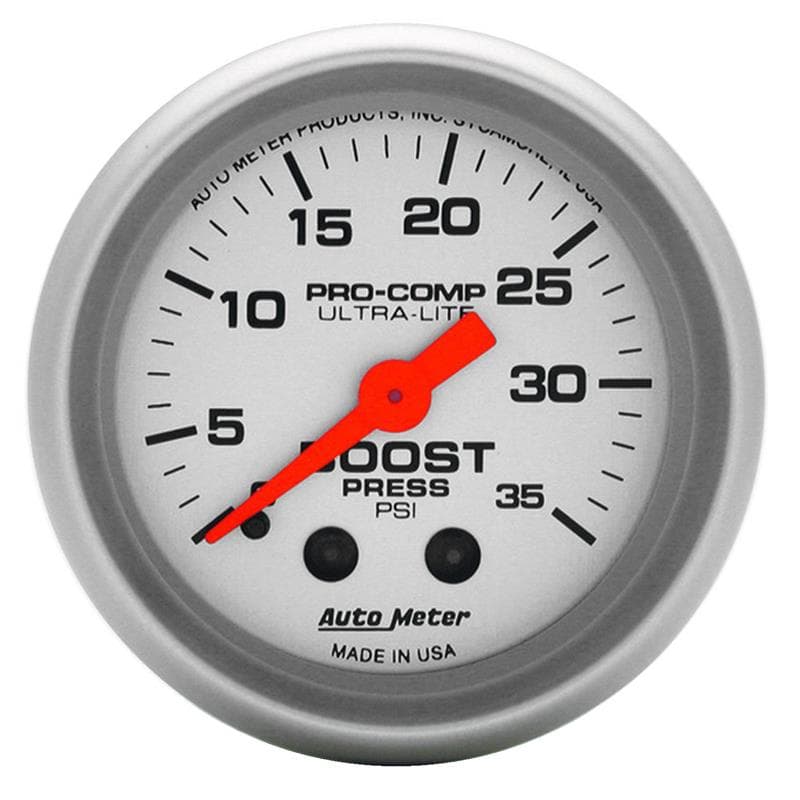 AutoMeter Mechanical Boost Gauge Ultra-Lite 1/8" NPT Pressure Connection