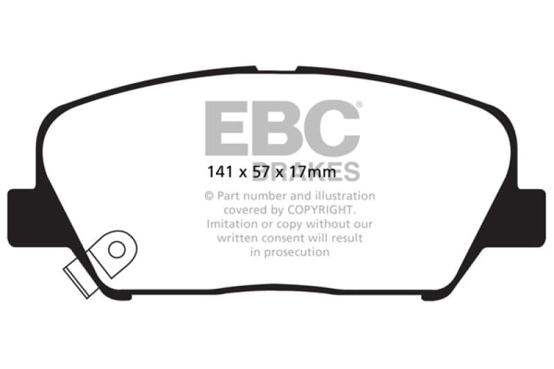 EBC Yellowstuff Brake Pad Set for Street and Track Driving High Performance