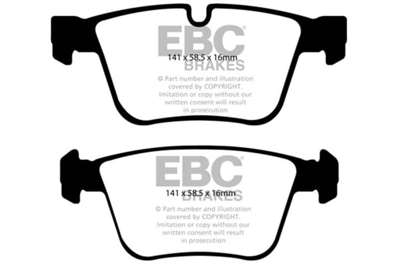 EBC Redstuff Brake Pad Set for Chevy C6 Synthetic Fiber Low Dust - Image 2