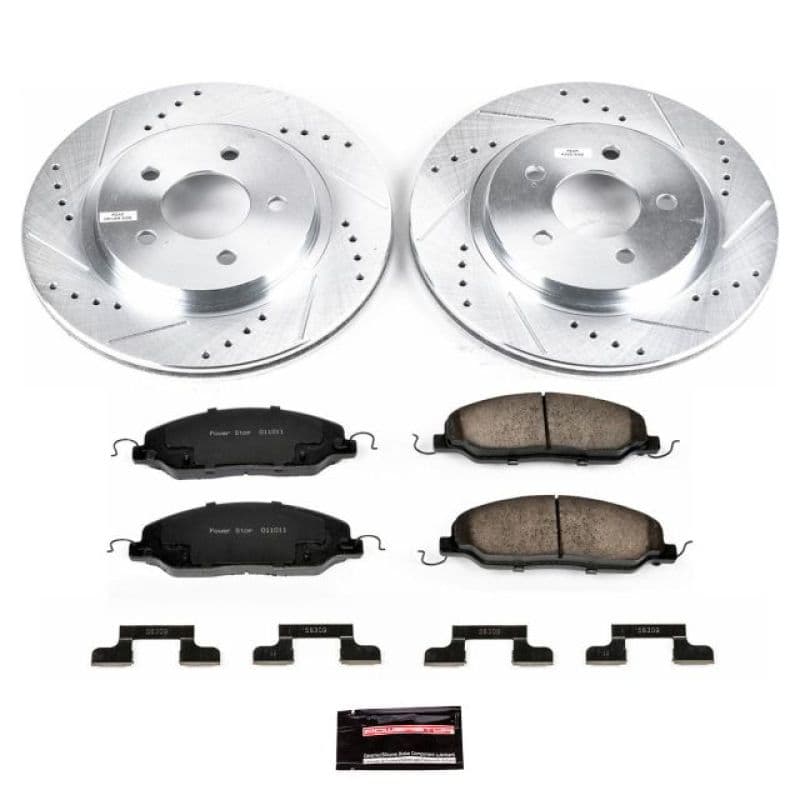 PowerStop Z23 Evolution Sport Brake Kit for Daily Driver with Carbon-Fiber Ce...
