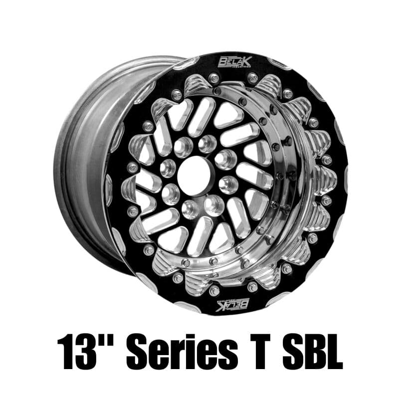 Belak Wheels Series Twisted 13x10 5in BS 4x100 High Pad Single Beadlock Wheel