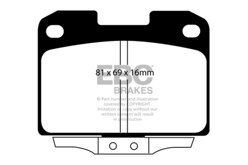 EBC Greenstuff Brake Pad Set for Street Driving High Initial Effect 600°C - Image 2