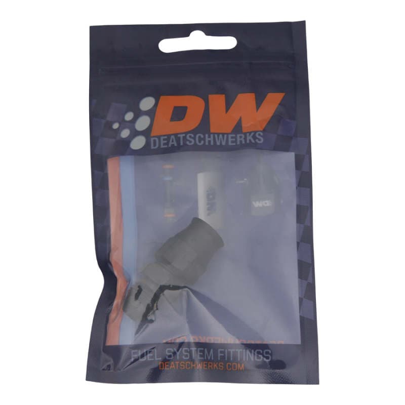 DeatschWerks Adapter Kit 6AN Male Flare to 3/8" Hardline Compression Matte Black - Image 2