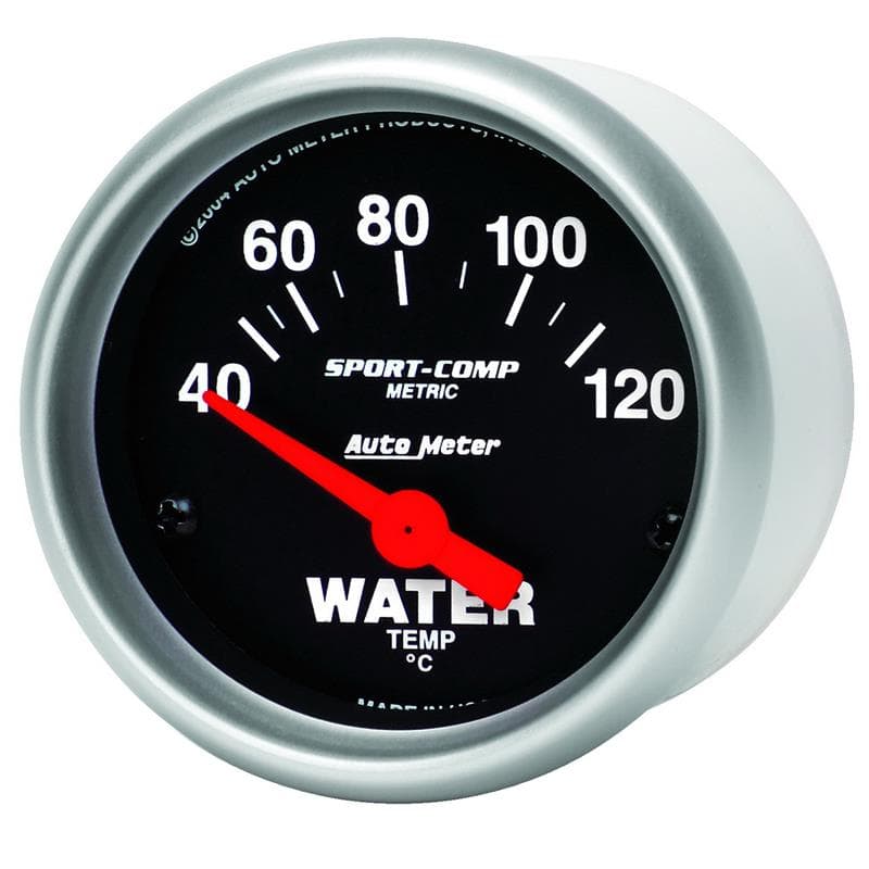 AutoMeter Water Temperature Gauge with 1/8" NPT Transducer for Universal Fit - Image 3