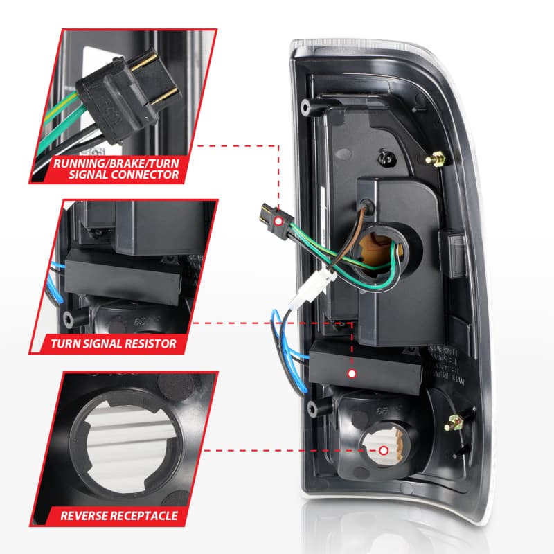 ANZO LED Taillight Assembly for Chevy C6 Plug & Play Pair D.O.T. Compliant - Image 5