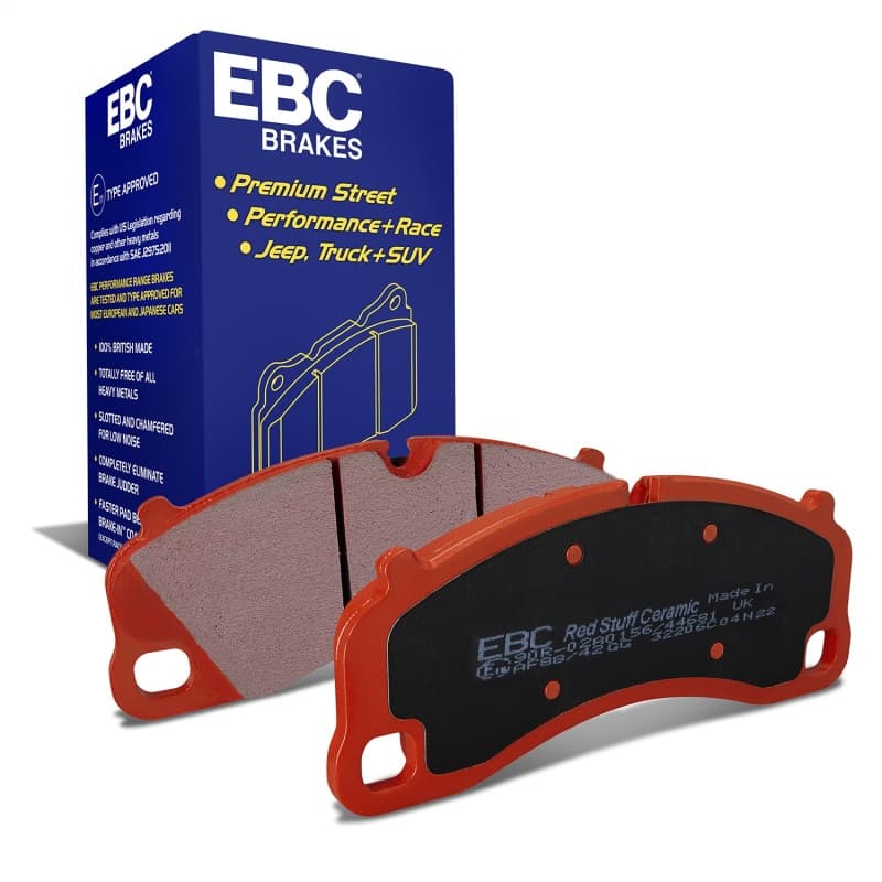 EBC Redstuff Brake Pad Set for High HP Imports Low Dust Ceramic Pads