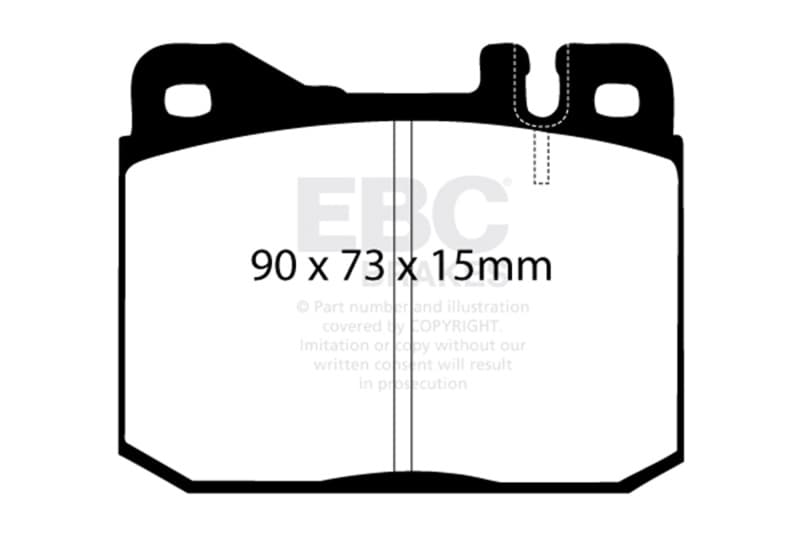 EBC Redstuff Brake Pad Set for Chevy C6 Synthetic Fiber Low Dust - Image 2