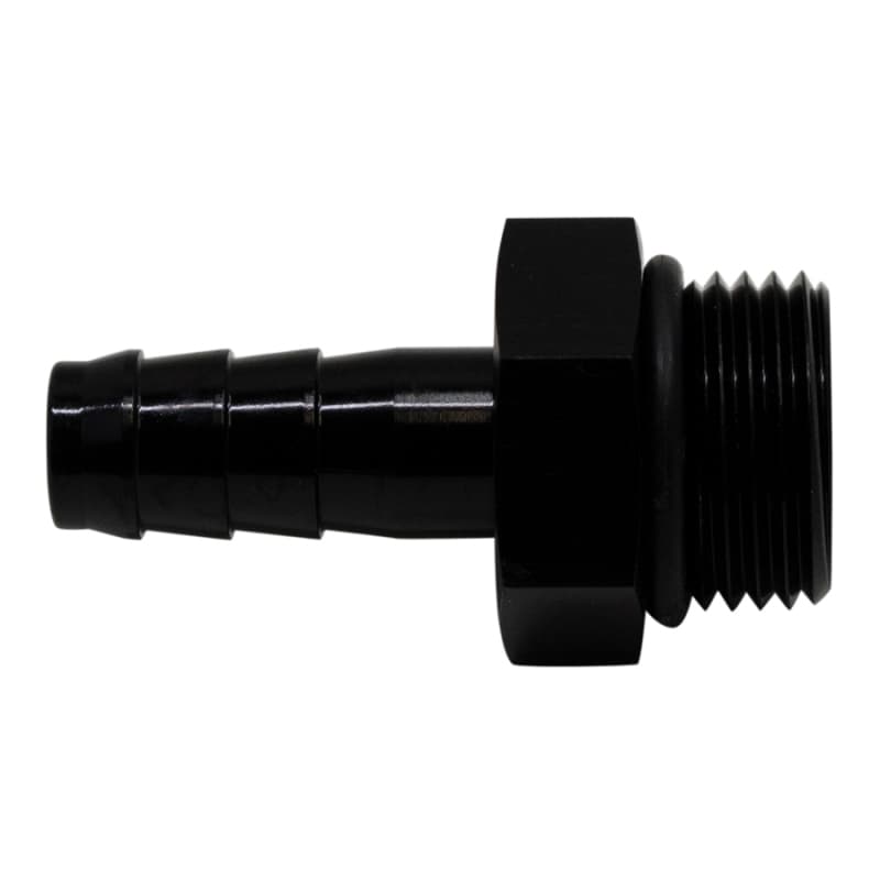DeatschWerks 8AN ORB to 3/8in Triple Barb Adapter Anodized Matte Black