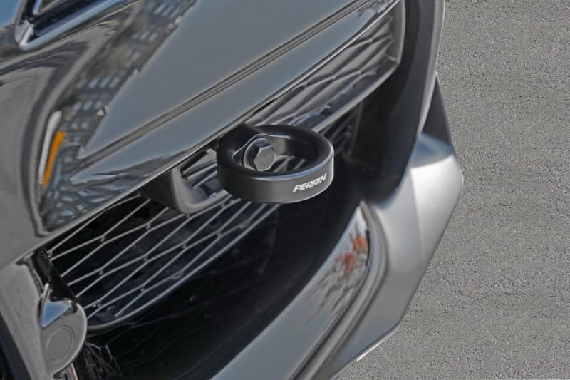 Perrin Performance Tow Hook Kit for 20-25 Toyota Supra Front Black - Image 4