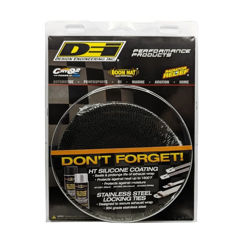 DEI Titanium Exhaust Wrap Black for High Heat Resistance up to 2500°F - Image 4