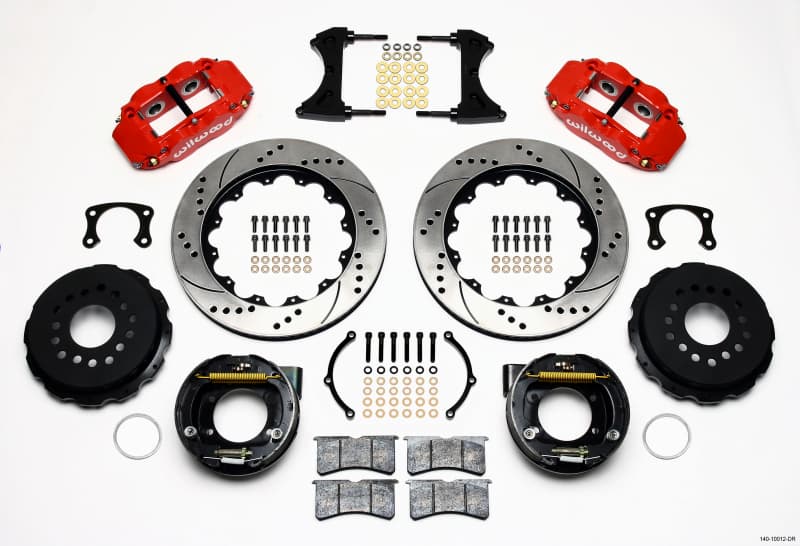 Wilwood Superlite 4-Piston Rear Disc Brake Kit for Muscle Cars with Parking B...