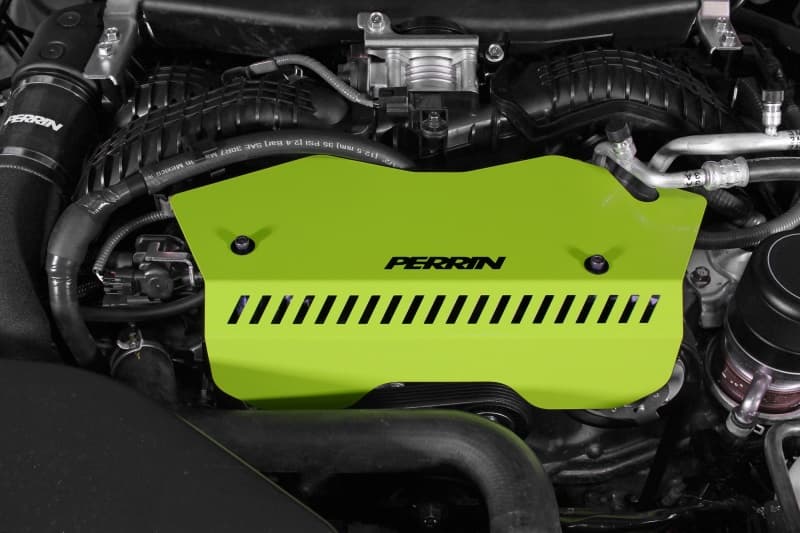 Perrin Performance Pulley Cover for 22-25 Subaru WRX Neon Yellow Tall - Image 4