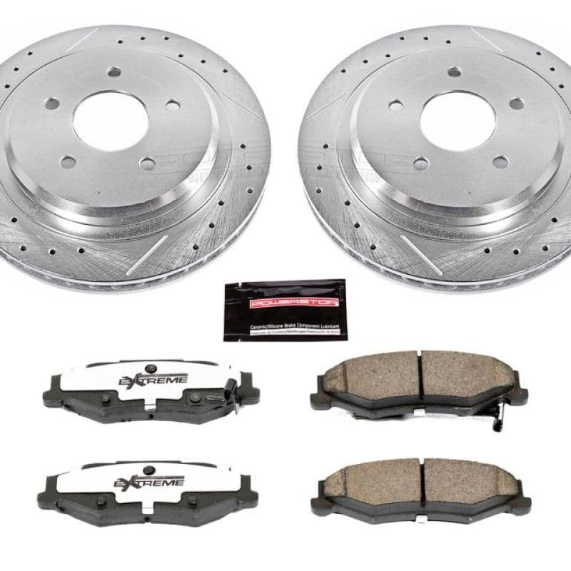 PowerStop Z26 Street Warrior Brake Kit for Muscle Cars Drilled Slotted Rotors...