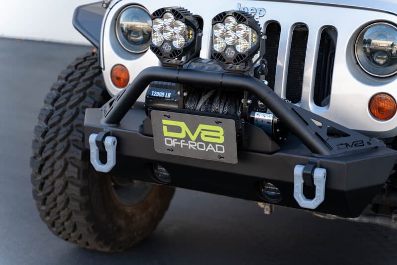 DV8 Offroad Flip-Up License Plate Bracket Fairlead Mounted