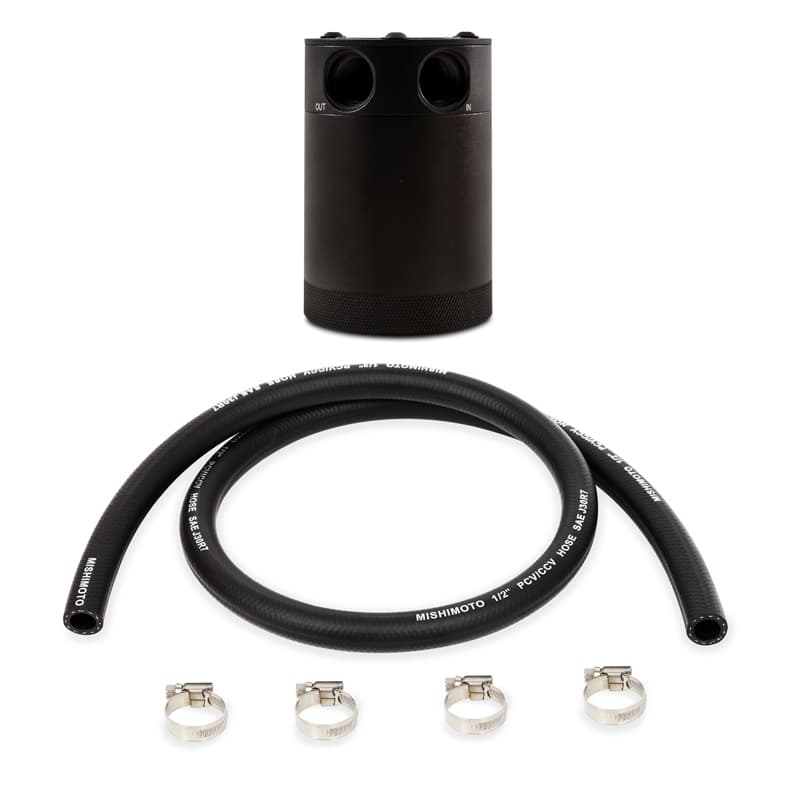 Mishimoto Compact Baffled Oil Catch Can Two-Port Universal Fit - Image 2