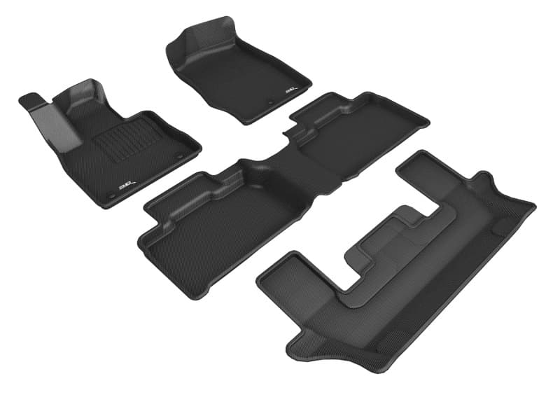 3D MAXpider Kagu Floor Mats Combo for Chevy C6 - Black