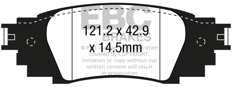 EBC Greenstuff Brake Pad Set for 4x4 Heavy Duty Low Wear Offroad Use - Image 2