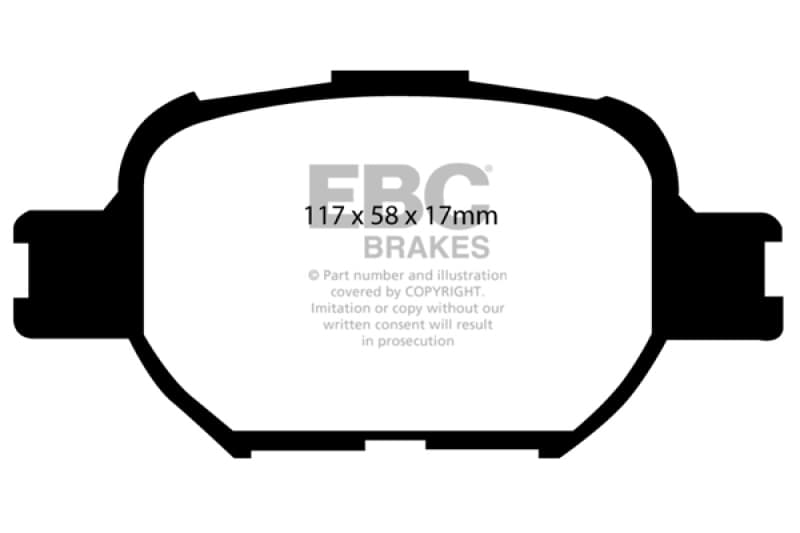EBC Yellowstuff Brake Pad Set for Street and Track Driving High Performance