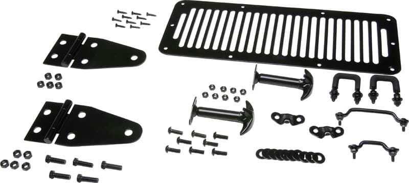 Kentrol Hood Kit for Jeep CJ/Wrangler YJ 78-95 Powdercoat Black