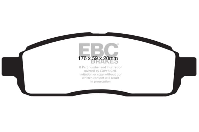 EBC Greenstuff Brake Pad Set for 4x4 Heavy Duty Low Wear Offroad Resistant