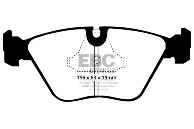EBC Yellowstuff Brake Pad Set for Street and Track Driving High Performance
