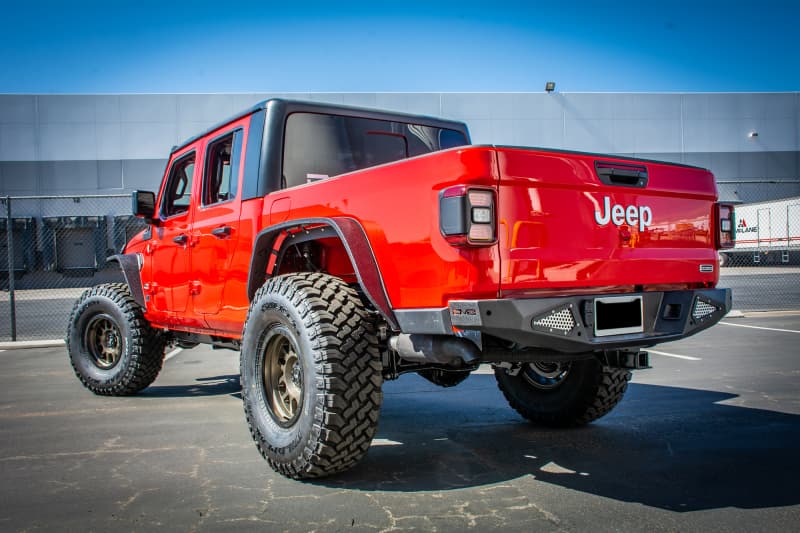 DV8 Offroad Rear Bumper for 2020-Present Jeep Gladiator High Clearance Powder... - Image 3