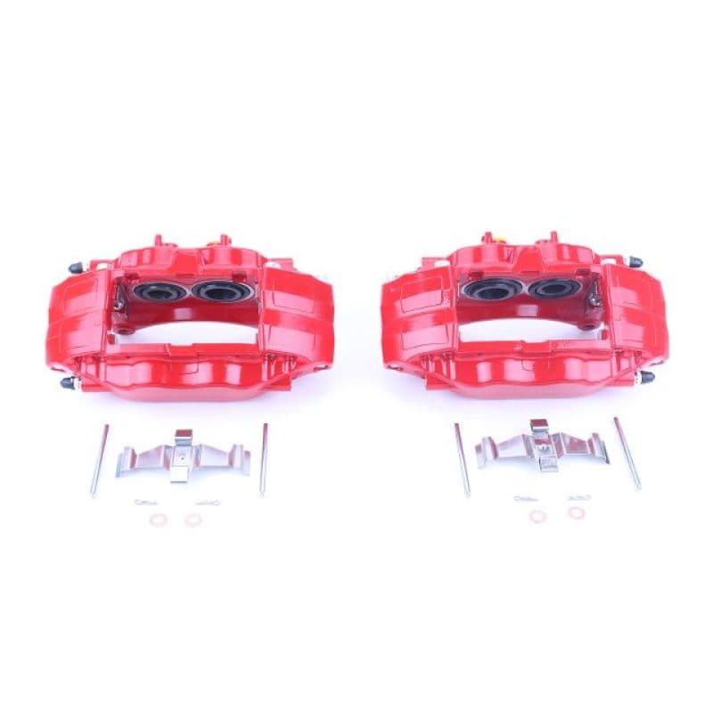 PowerStop Brake Calipers Pair Powder Coated Red High-Temp Durable Finish