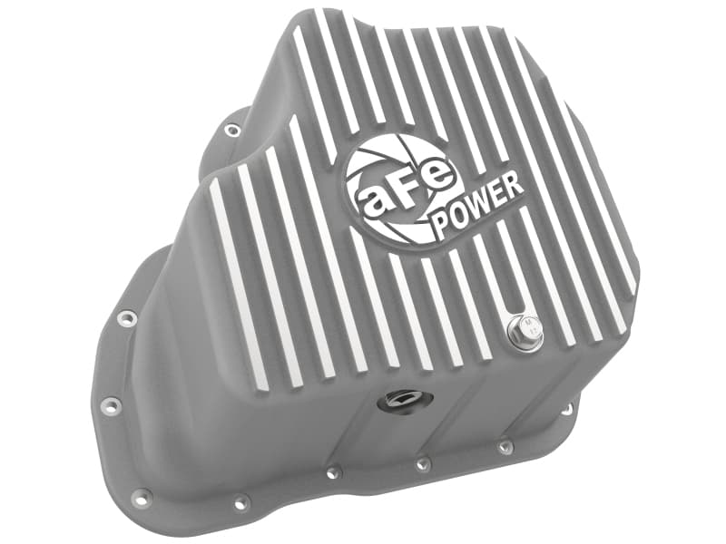 aFe Power Cast Aluminum Oil Pan Cover with Magnetic Drain Plug - Image 2