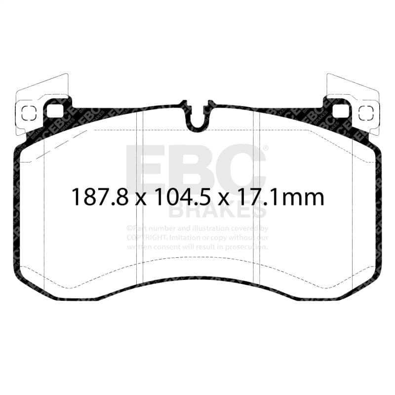 EBC Yellowstuff Brake Pad Set for Street and Track Driving High Performance