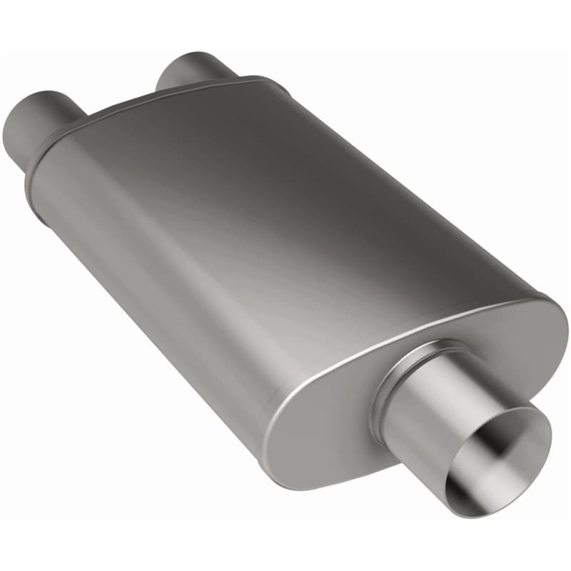 Magnaflow SS Muffler 5x8in Oval Straight-Through Universal 2.5in Inlet/Outlet - Image 3