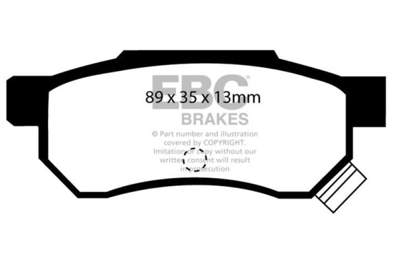 EBC Yellowstuff Brake Pad Set for Street & Track Driving Aramid Fibre Compound