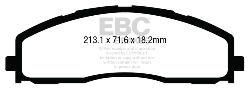 EBC Extra Duty Brake Pad Set for Heavy Duty Use with High Friction ECO Material