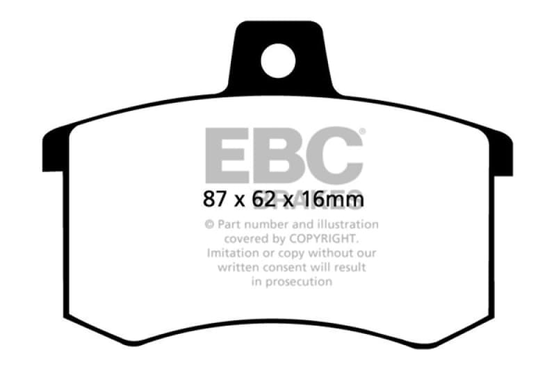 EBC Redstuff Brake Pad Set for Chevy C6 Synthetic Fiber Low Dust