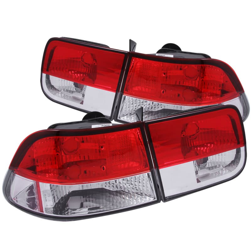 ANZO Tail Light Assembly for 2Dr Models Red/Clear Lens Pair Plug & Play