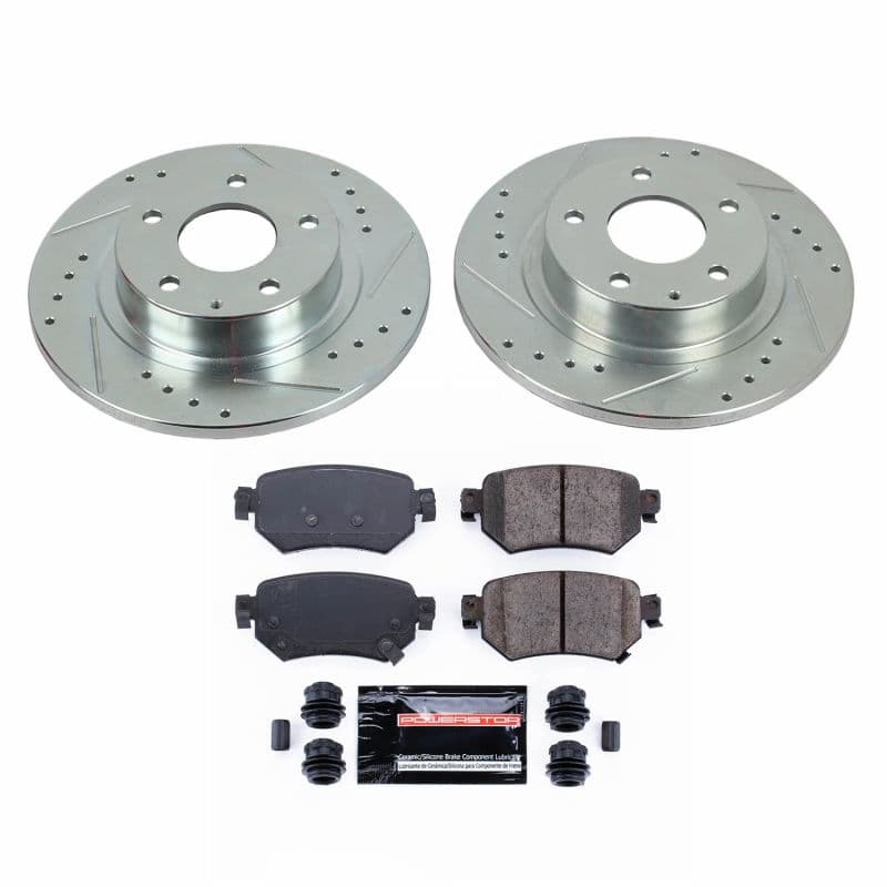 PowerStop Z23 Evolution Sport Brake Kit for Daily Driver with Carbon-Fiber Ce...