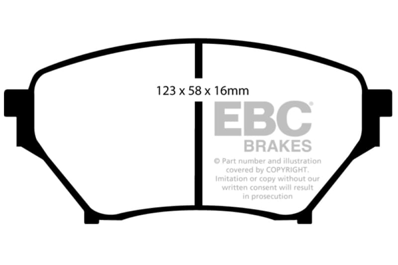 EBC Yellowstuff Brake Pad Set for Street and Track Driving High Performance