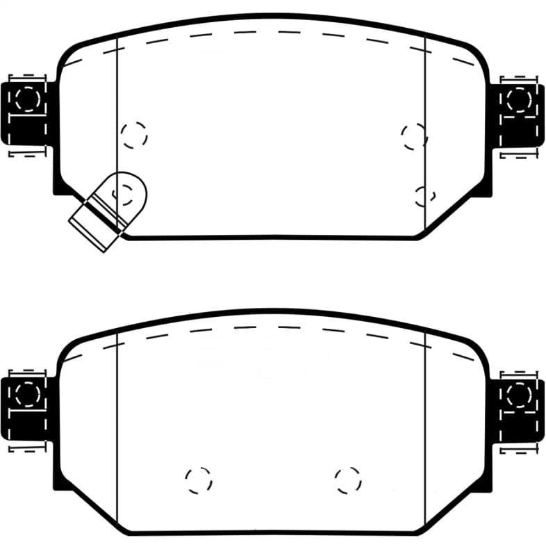 EBC Redstuff Brake Pad Set for Chevy C6 Low Dust Ceramic Compound - Image 2