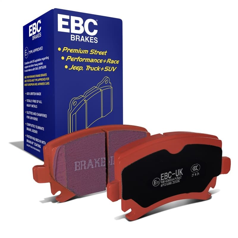 EBC Redstuff Brake Pad Set for Chevy C6 Synthetic Fiber Low Dust