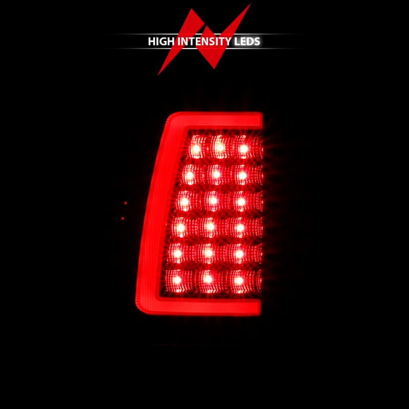 ANZO LED Taillight Assembly for Chevy C6 Pair Clear Lens Black Housing Plank ... - Image 5