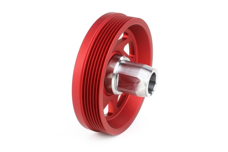 Perrin Performance Lightweight Crank Pulley for Subaru WRX 19-21 Red - Image 3