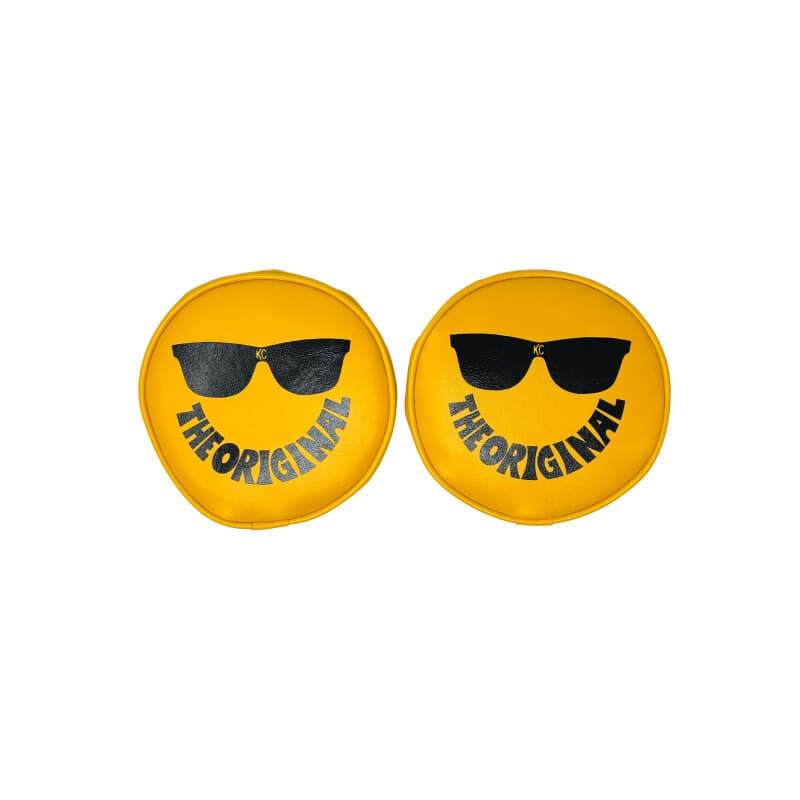 KC HiLiTES 6" Yellow Vinyl Soft Covers with Smiley Face for KC Lights - Image 2