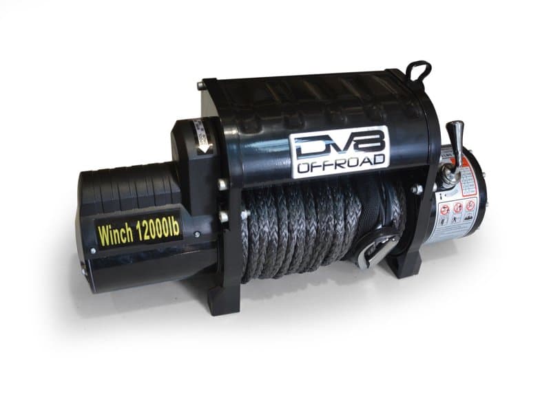 DV8 Offroad Winch for 12000lb Synthetic Line 6HP 3-Stage Planetary Gear
