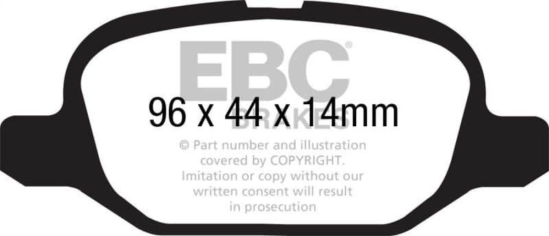 EBC Yellowstuff Brake Pad Set for Street and Track Driving High-Performance C... - Image 2