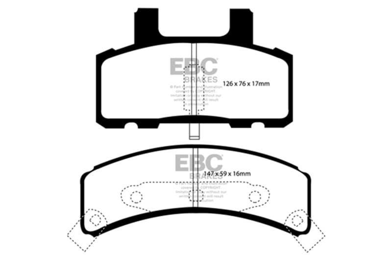 EBC Greenstuff Brake Pad Set for 4x4 Heavy Duty Low Wear Offroad Use - Image 2